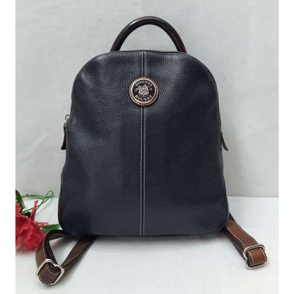 Dooney & Bourke Black Pebbled Leather Top Handle Zipper Closure Backpack main image 15
